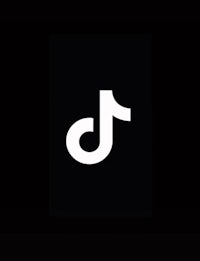 the tiktok logo on a black background